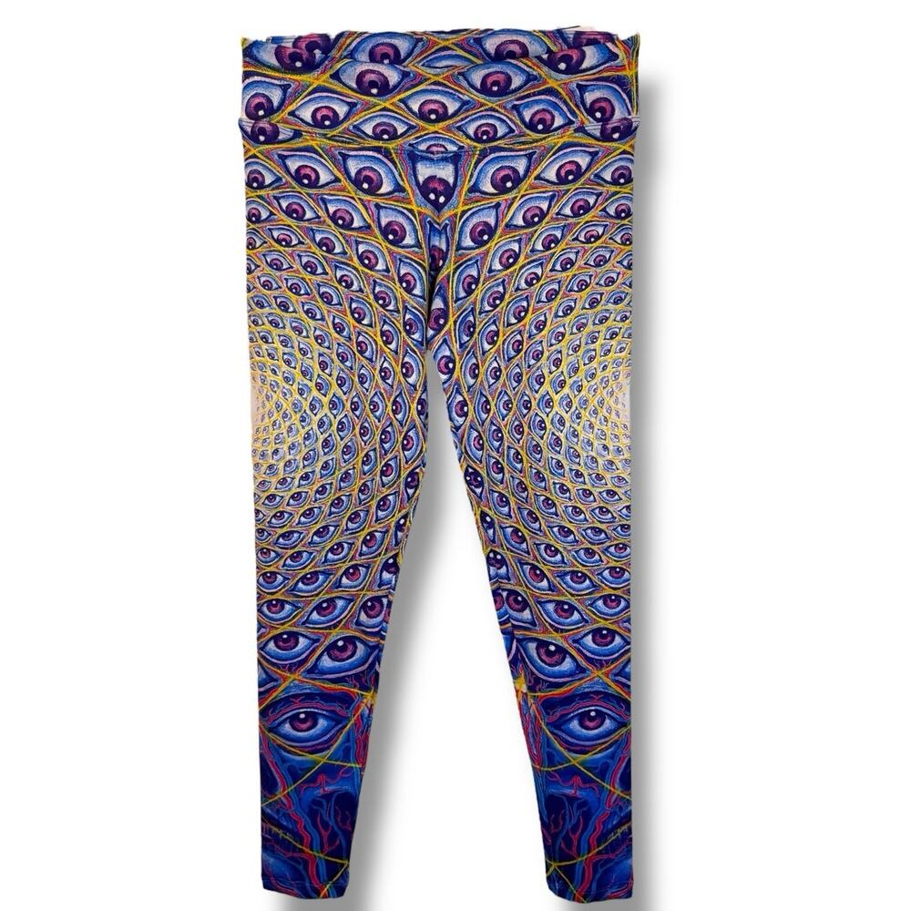 Psychedelic Eye Pattern Leggings - image 1